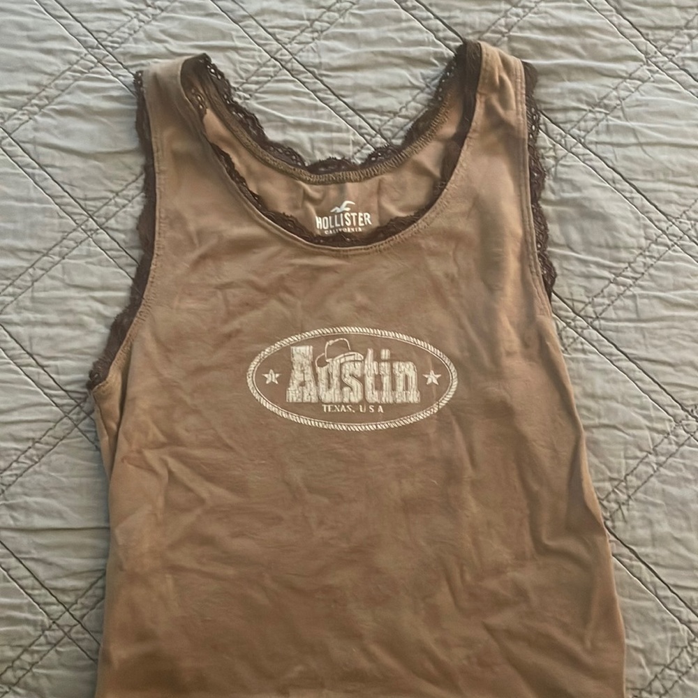 Hollister brown tank top. Worn once